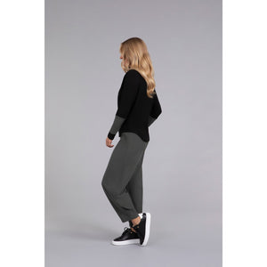 Bamboo Fleece Colour Block Cinch Top, Long Sleeve BF4204CB-3