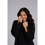 Load image into Gallery viewer, Bamboo Fleece Cowl Neck Pleat Sleeve Top, Long Slv BF4202-3
