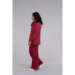 Load image into Gallery viewer, Bamboo Fleece Cowl Neck Pleat Sleeve Top, Long Slv BF4202-3
