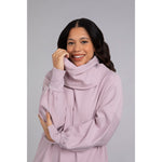 Load image into Gallery viewer, Bamboo Fleece Cowl Neck Pleat Sleeve Top, Long Slv BF4202-3
