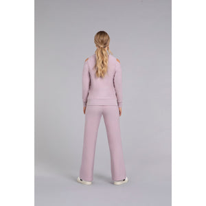 Bamboo Fleece Cut Out Shoulder Top, Long Sleeve BF4203-3