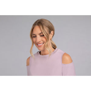 Bamboo Fleece Cut Out Shoulder Top, Long Sleeve BF4203-3