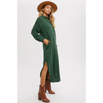 Load image into Gallery viewer, Button-Up Maxi Shirt w/Pockets Dress D01138

