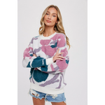 Load image into Gallery viewer, Boucle Floral Pullover Sweater W01758
