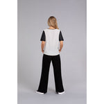 Load image into Gallery viewer, Boxy T With Faux Leather, Short Sleeve Top 22280V-1
