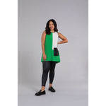 Load image into Gallery viewer, Colour Block Patch Pocket Sleeveless Tunic Top 21205CB
