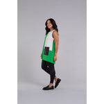 Load image into Gallery viewer, Colour Block Patch Pocket Sleeveless Tunic Top 21205CB
