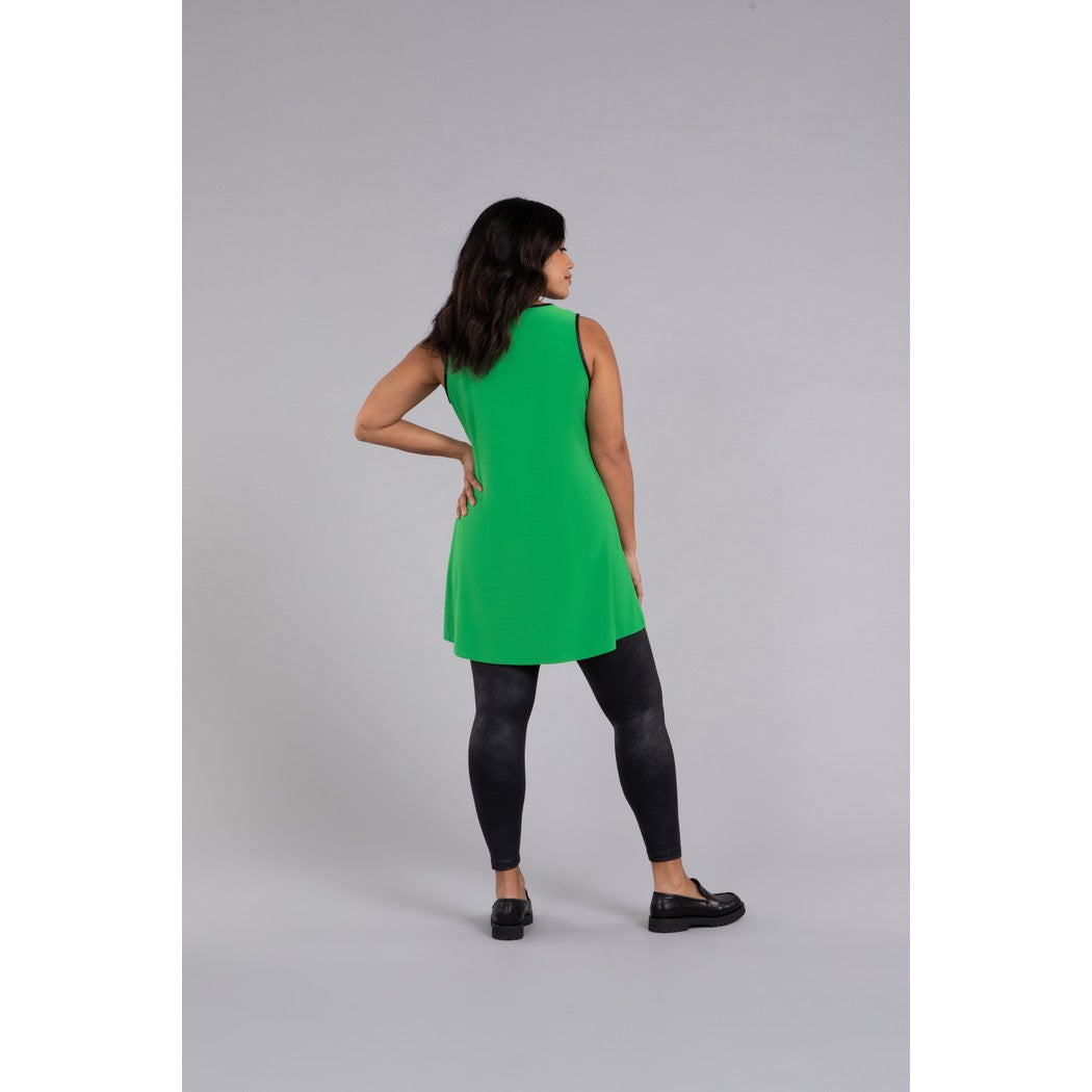 Colour Block Patch Pocket Sleeveless Tunic Top 21205CB
