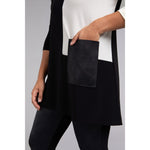 Load image into Gallery viewer, Colour Block Patch Pocket Tunic, 3/4 Sleeve Top 23201CB-2
