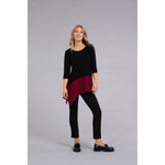 Load image into Gallery viewer, Colour Block Reversible Angle Top, 3/4 Sleeve Top 22269CB-2
