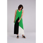 Load image into Gallery viewer, Colour Block Reversible Triangle Slvless Dress 28152CB
