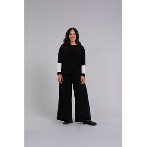 Colour Block Sleeve Nu Cinch Top, Long Sleeve Top 22279CB-3