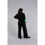 Load image into Gallery viewer, Colour Block Sleeve Nu Cinch Top, Long Sleeve Top 22279CB-3
