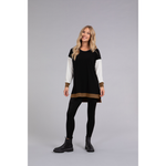 Load image into Gallery viewer, Colour Block Step Hem Tunic, Long Sleeve Top 23200CB-3
