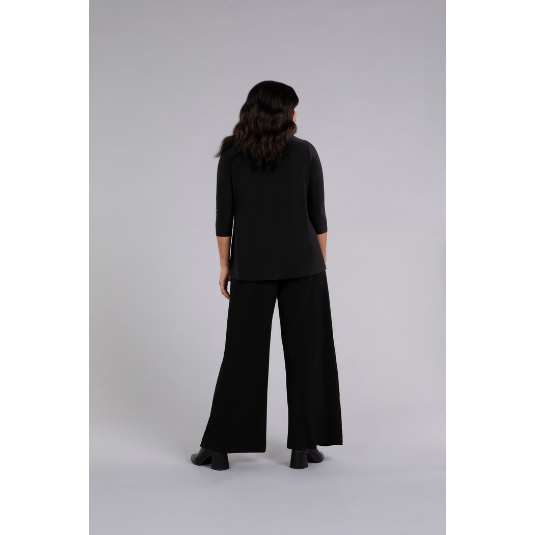 Deep V Tunic, 3/4 Sleeve Top 23202-2