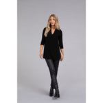 Load image into Gallery viewer, Deep V Tunic, 3/4 Sleeve Top 23202-2
