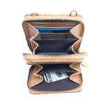 Load image into Gallery viewer, Natural Cork Crossbody double Zipper Wallet with Phone Compartment Handbag BAGD468
