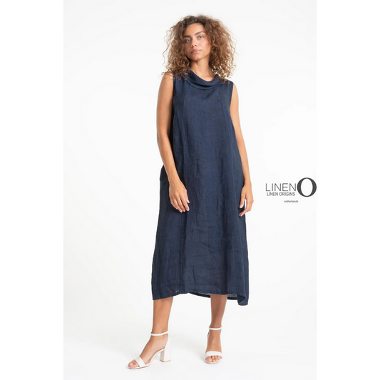 Cowl Neck French Linen Dress TP1578-17
