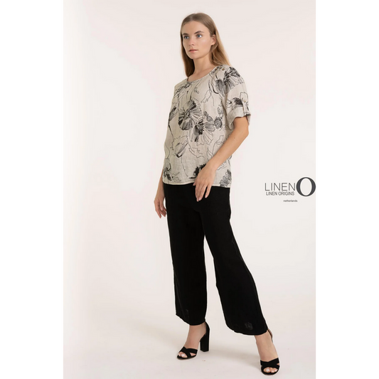 Floral French Linen Top TP1516-9