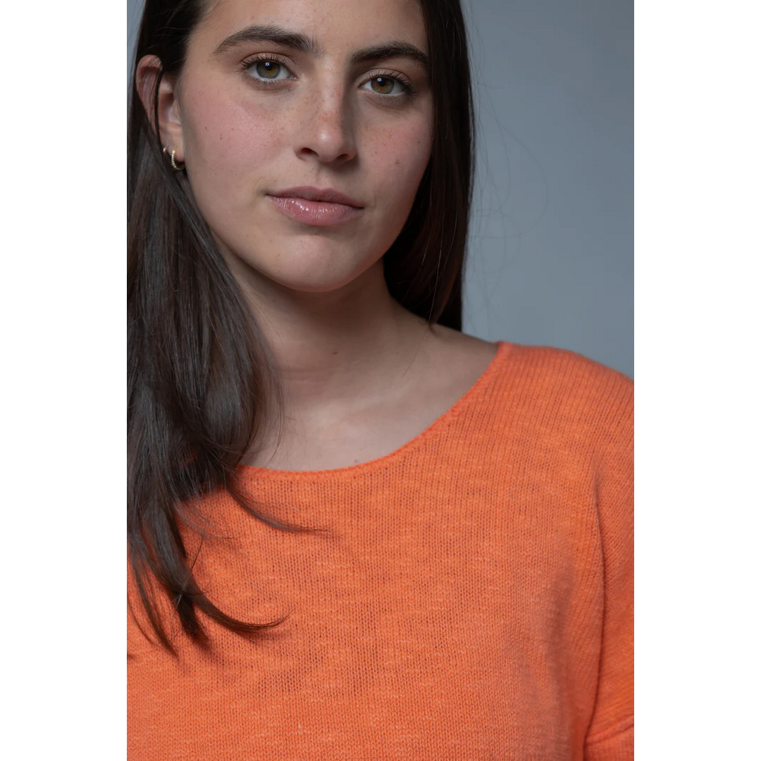 Reverse Seam Cotton Sweater 2070