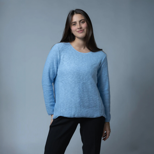 Crew Neck Cotton Sweater N8671