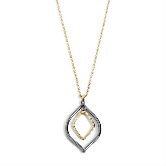 Pointed Teardrop Dangle Necklace WN004520