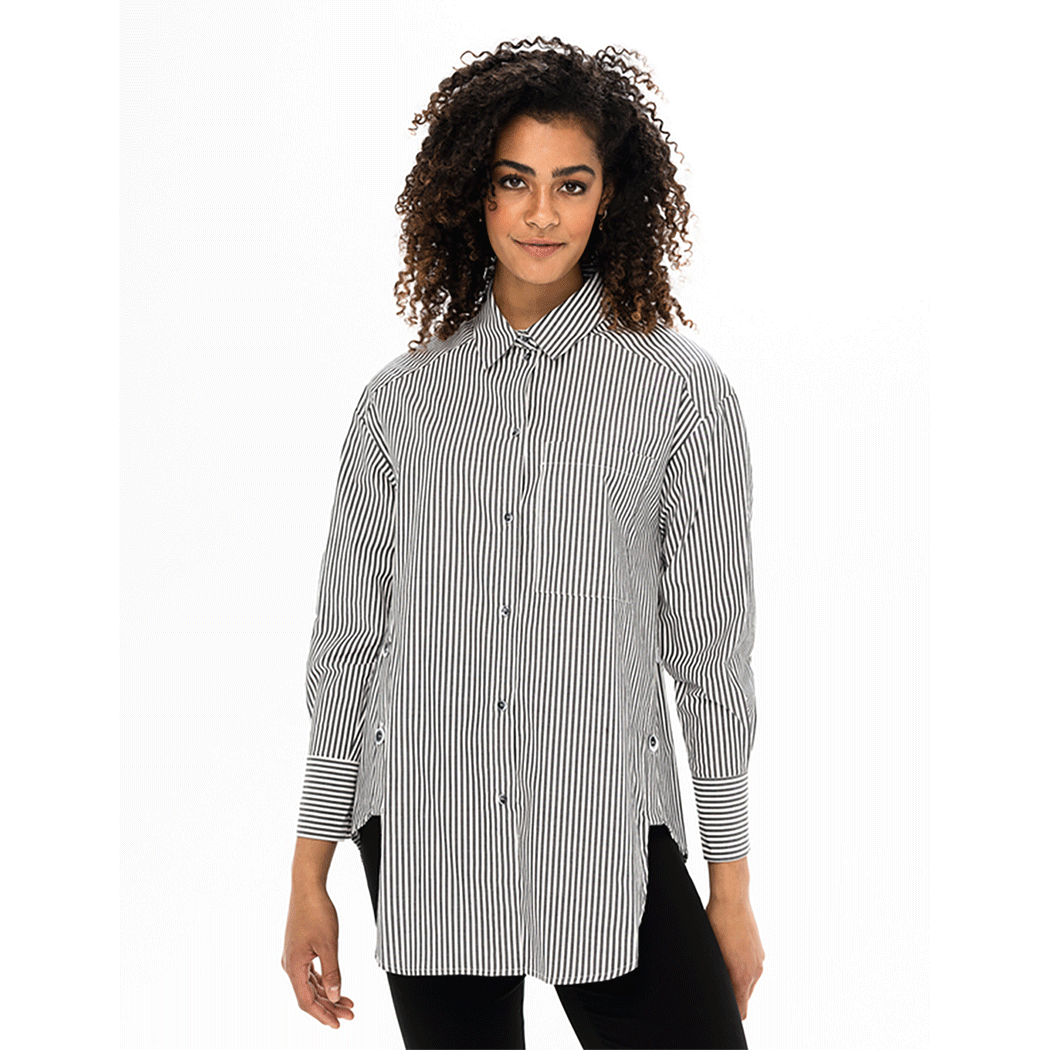 Crisp Classic Striped Blouse Top R5064838