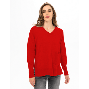 Long-Sleeved V-Neck Sweater R67613391