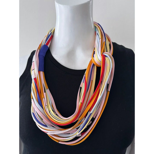 Bright Yellow Colorblock Scarf Necklace 'Sunshine'