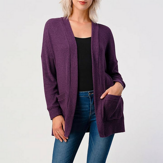 Brushed Rib Cardi J492