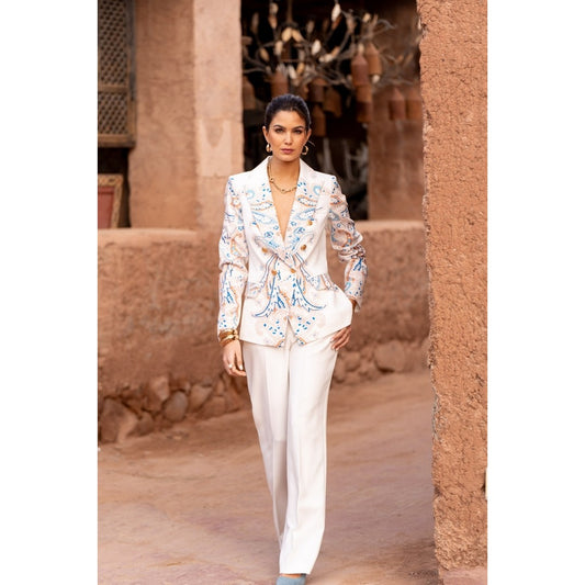 Printed Blazer V2573