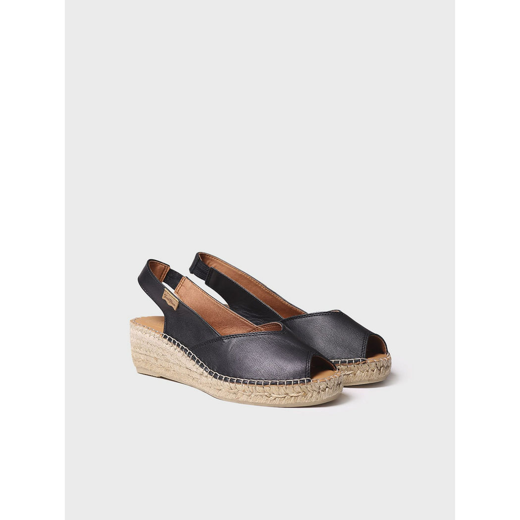 Bernia Leather Wedge Espadrilles Sandal