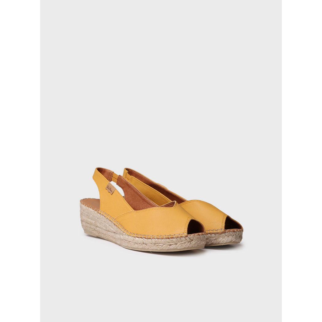 Bernia Leather Wedge Espadrilles Sandal