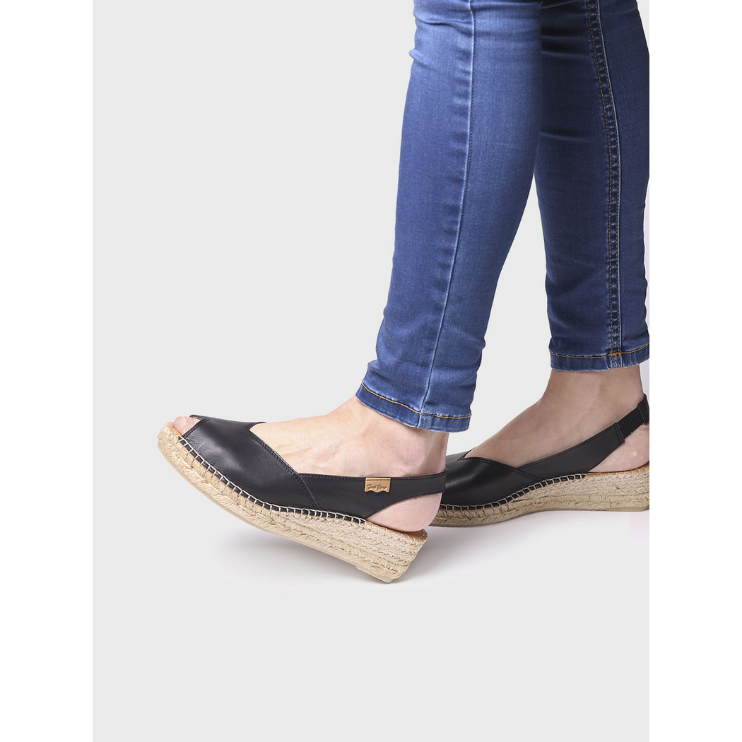 Bernia Leather Wedge Espadrilles Sandal