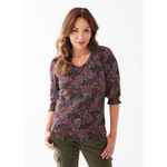 Load image into Gallery viewer, Slub Jersey Floral Top 3113476
