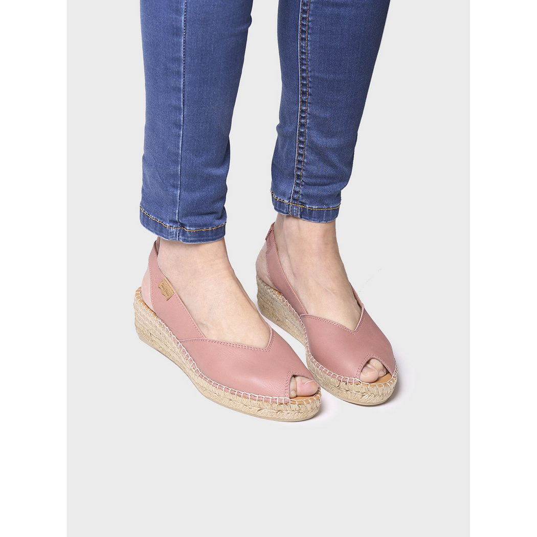 Bernia Leather Wedge Espadrilles Sandal