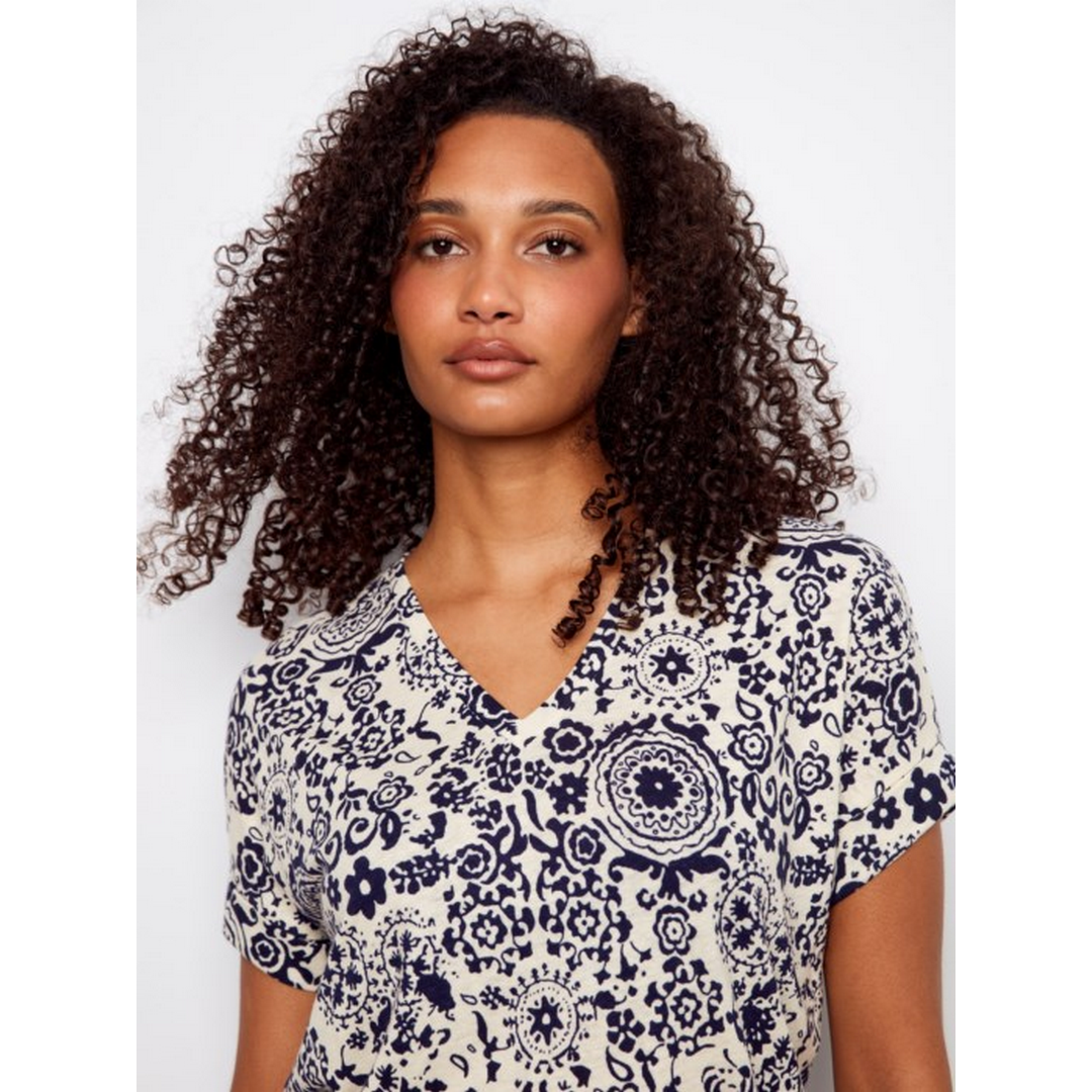 Short Sleeve V-Neck T-Shirt C1439