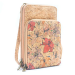 Load image into Gallery viewer, Natural Cork Crossbody double Zipper Wallet with Phone Compartment Handbag BAGD468
