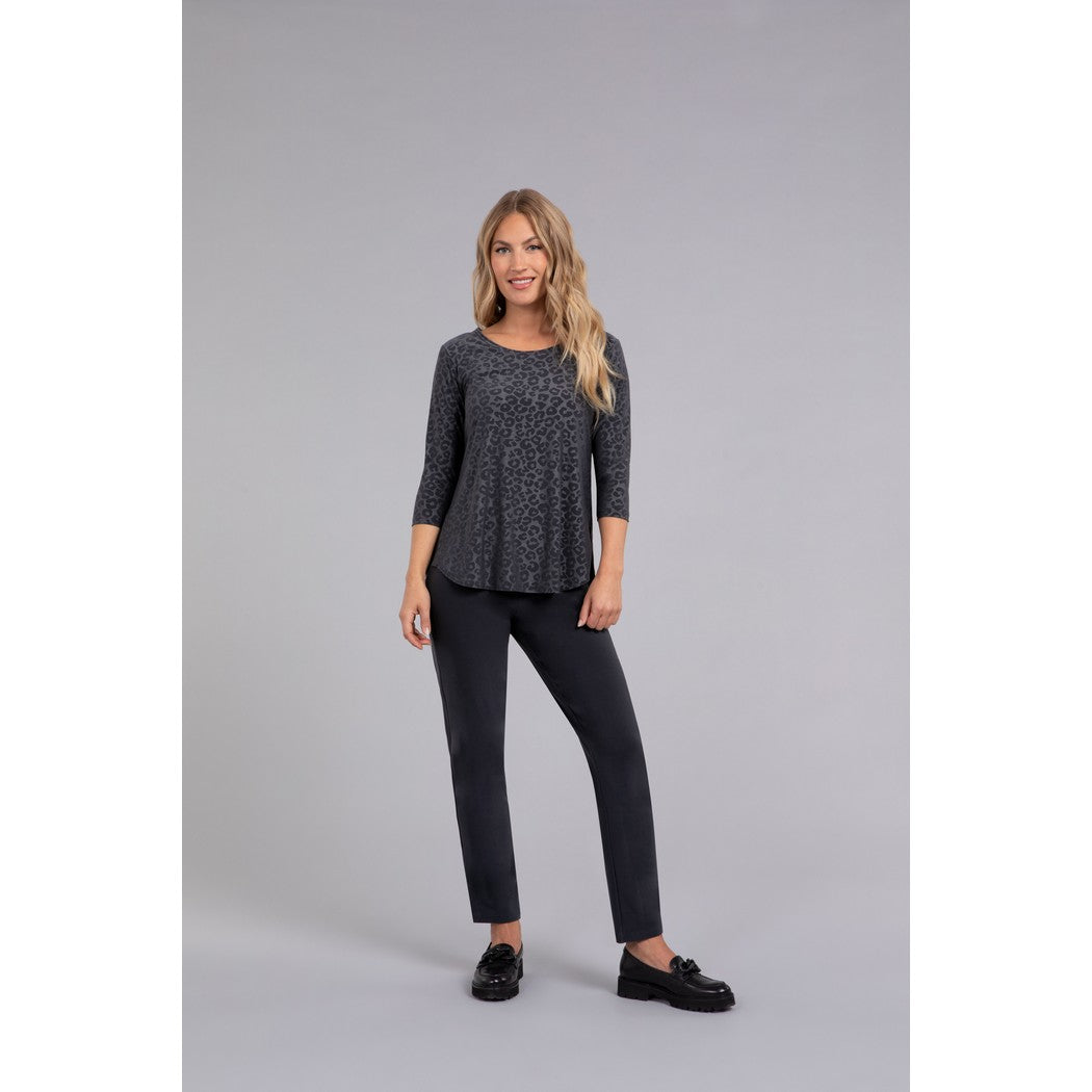 Go To Classic T Relax, 3/4 Sleeve, Embossed Top 22110REJ-2