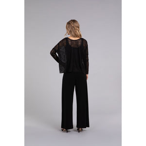 Lace Reversible Cinch Top, Long Sleeve Top 3241-3