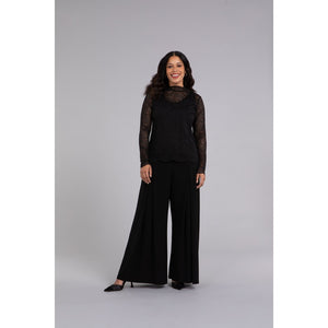 Lace Turtle Neck Barely T, Long Sleeve Top 3244-3