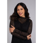 Load image into Gallery viewer, Lace Turtle Neck Barely T, Long Sleeve Top 3244-3
