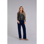 Load image into Gallery viewer, Mesh Go To Cropped T, Long Sleeve, Print Top 3238P-3
