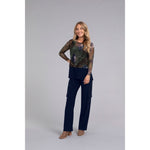 Load image into Gallery viewer, Mesh Go To Cropped T, Long Sleeve, Print Top 3238P-3
