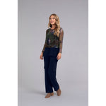 Load image into Gallery viewer, Mesh Go To Cropped T, Long Sleeve, Print Top 3238P-3
