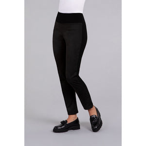 Mix Narrow Midi With Faux Suede Pant 27271
