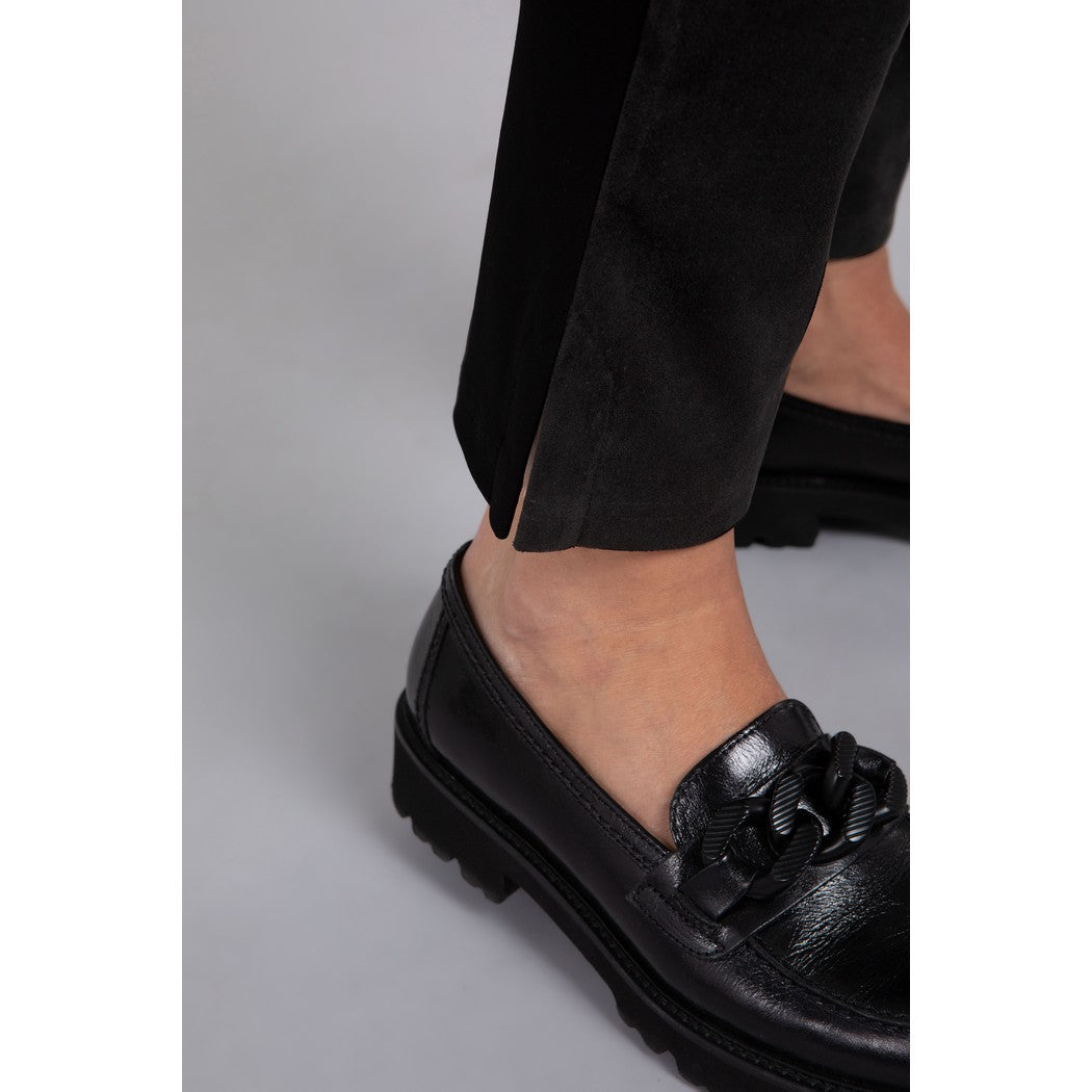Mix Narrow Midi With Faux Suede Pant 27271