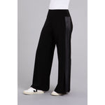 Load image into Gallery viewer, Mix Wide Leg Trouser With Faux Leather 27263V
