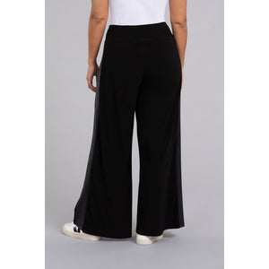 Mix Wide Leg Trouser With Faux Leather 27263V
