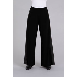Mix Wide Leg Trouser With Faux Suede 27264